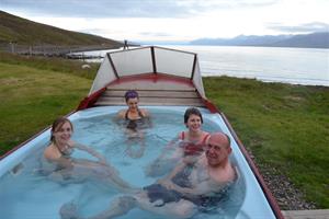 Hot tub at Mjóeyri