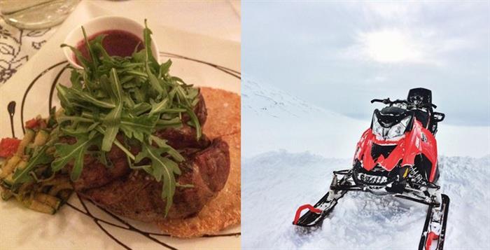 Local food and snowmobile ©Landlopers Local food and snowmobile ©Landlopers