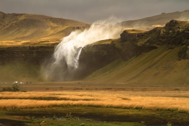 29 meters per second at Seljalandsfoss South Iceland @Monique Hopf