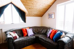 Economy family room with private bathroom. The room accommodates 6 persons in bunk beds. 