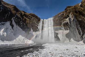 Skógafoss in Winter