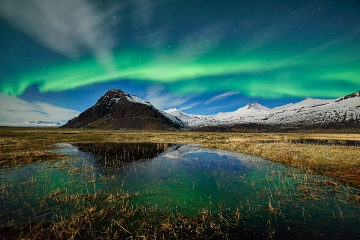 Northern Lights dancing in the night sky Northern Lights dancing in the night sky