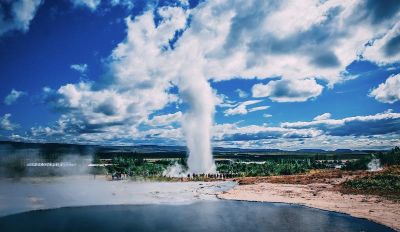 Strokkur Geyser on the Golden Circle Strokkur Geyser on the Golden Circle