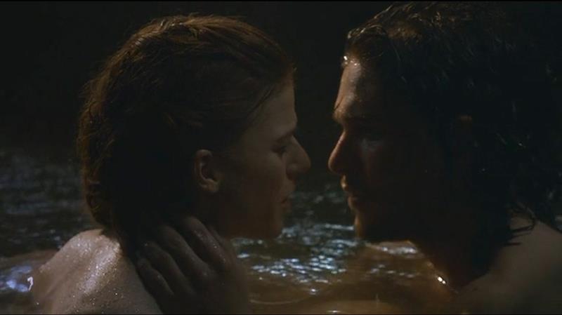 Game of Thrones - Jon Snow and Ygritte at Grjotagja Game of Thrones - Scenes at Grjotagja.jpg