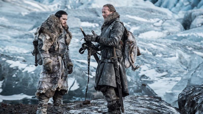 Game of Thrones - Jon Snow and Jeor Mormont at Gigjokull Game of Thrones - Scenes at Gigjokull.jpg