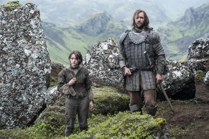 Game of Thrones - Arya and the Hound at Hengill Game of Thrones - Scenes at Hengilssvæðið 4.jpg