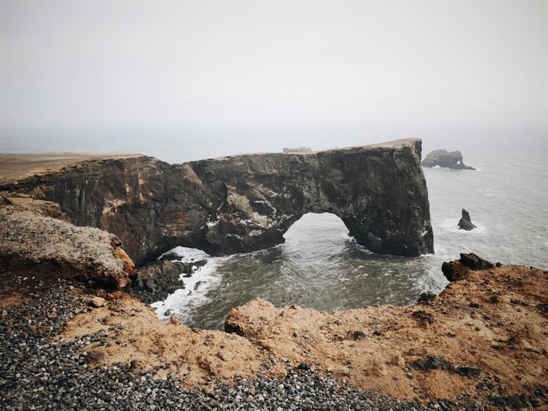 Dyrhólaey Arch in South Iceland Dyrhólaey Arch in South Iceland