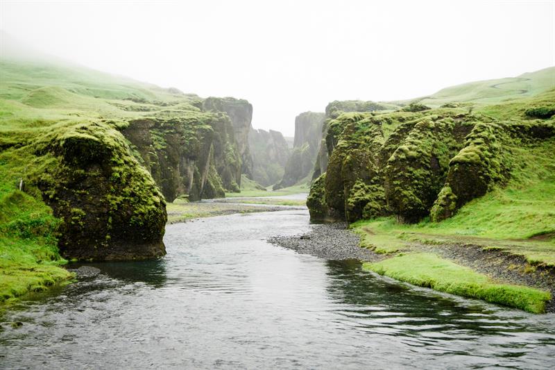 Fjaðrárgljúfur Canyon in South Iceland Fjaðrárgljúfur Canyon in South Iceland