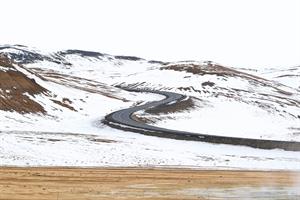 Twisting Road in North Iceland
