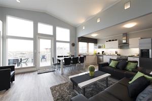 Living room in the 7 person cottage