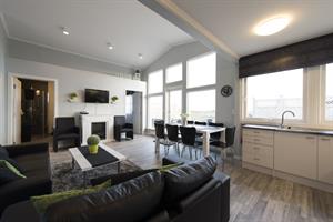 Living room in the 7 person cottage