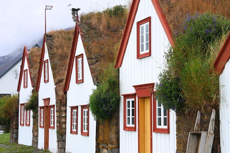 Laufás turf houses in Eyjafjörður Laufás turf houses in Eyjafjörður