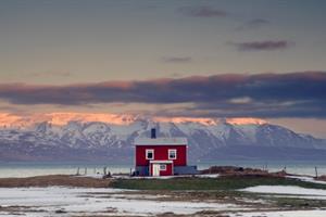 Dalvík town in North Iceland