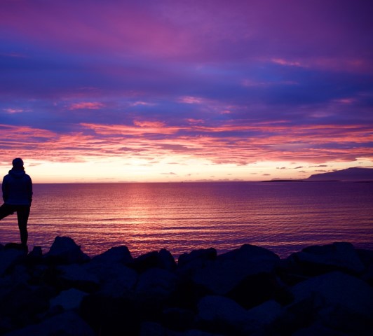 The midnight sun in Iceland