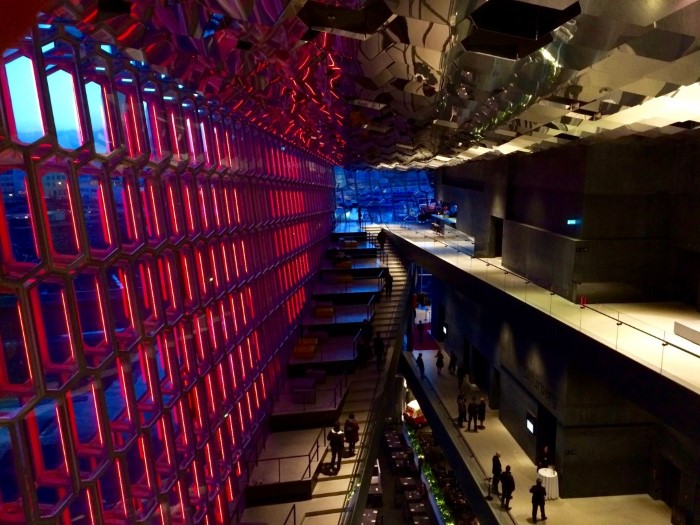 The glass facade of Harpa The glass facade of Harpa