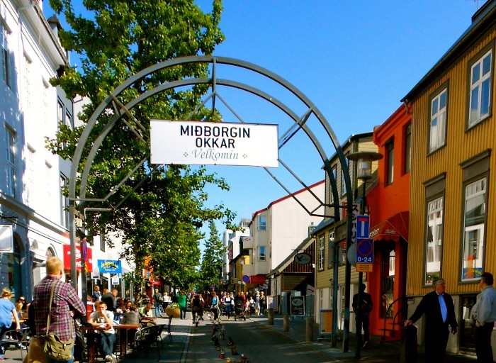 Laugavegur shopping street Laugavegur shopping street