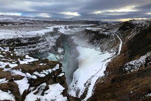 Waterfall in icy armour