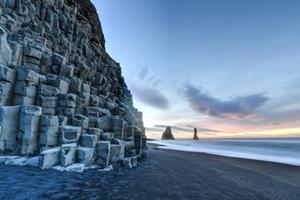 Basalt rock formations at Reynisfjara