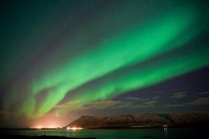 Sky lit up with Northern Lights