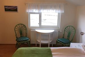 Sitting area in a bedroom.