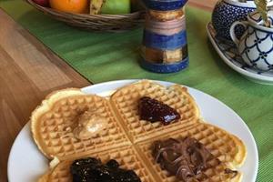 Waffles for breakfast.