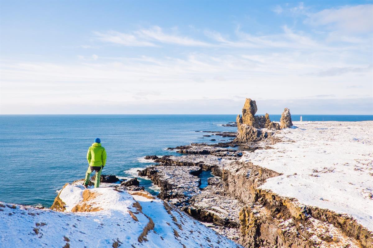 Enjoying a crisp winter day in Iceland