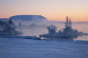 Winter at lake Mývatn