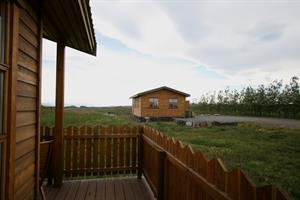 The view from one cottage to the other