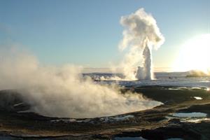 Strokkur hot spring at Geysir