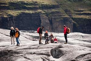 Enjoying the stay on the glacier