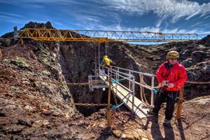 Visit the inside of a dormant volcano