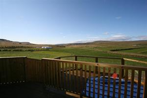 A hot tub on the veranda