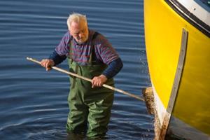 Working at one of the harbours in East Iceland
