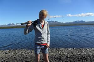 Fishing at Lake Krókavatn