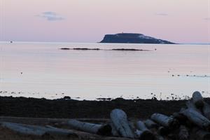 The view towards Stekkjarborð Skerry and Grímsey Island 