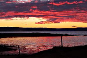 Magnificent sunset at Kirkjuból