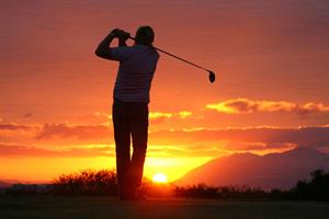 Playing golf in North Iceland