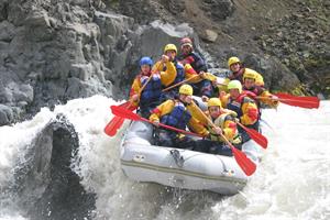 River rafting in Skagafjörður.